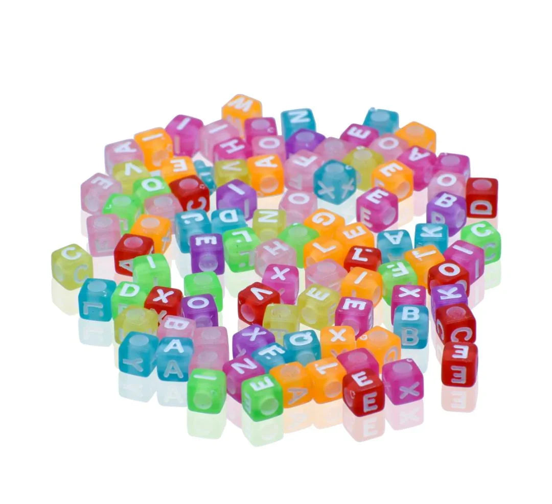 Jags Craft Beads Alphabet Square Big 25gm 7X7MM JCB205