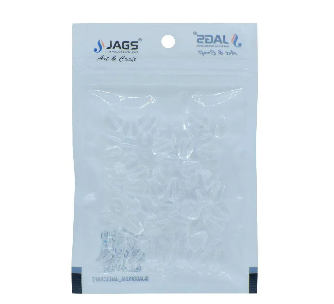 Jags Craft Beads Ovel Crystal 15X10 20Gsm JCBR07