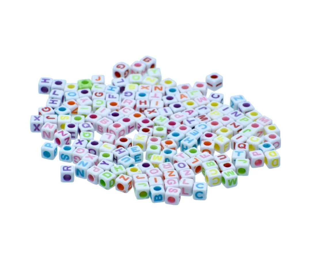 Jags Craft Beads Alphabet Square Small 25gm 6X6MM JCB206