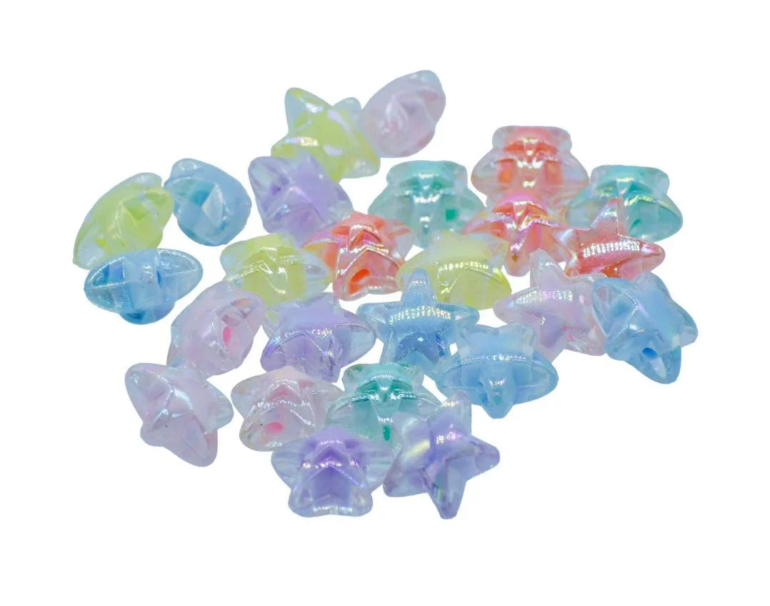 Jags Beads Two Ton Transparent Medium Star Set Of 25P JCCP27