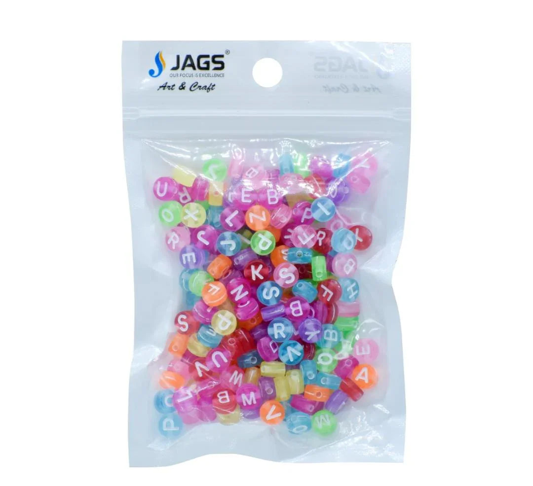 Jags Craft Beads Alphabet Small 25gm 4X7MM JCB203