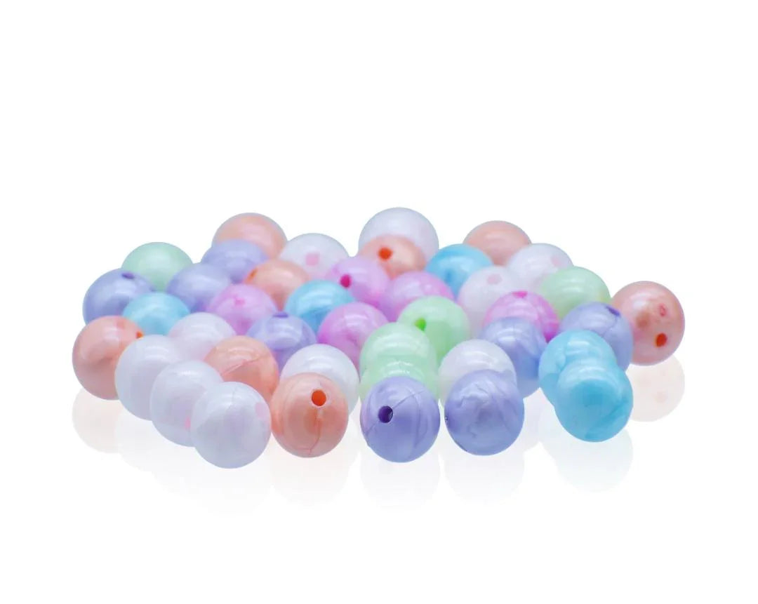 Jags Craft Beads Round Pastel Mix Colours 10MM 20Gsm JCBR03