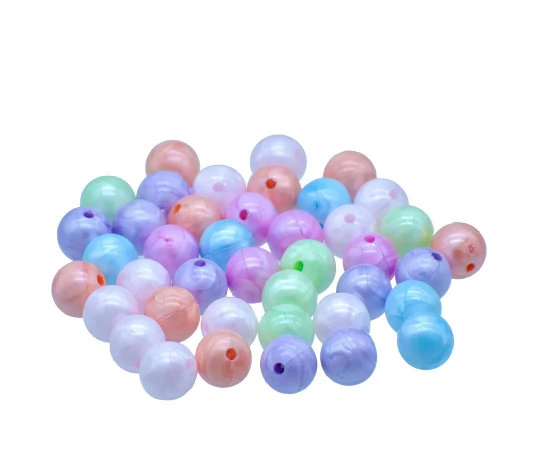 Jags Craft Beads Round Pastel Mix Colours 10MM 20Gsm JCBR03