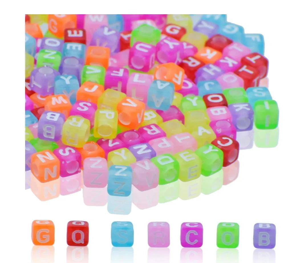 Jags Craft Beads Alphabet Square Small 25gm 6X6MM JCB204