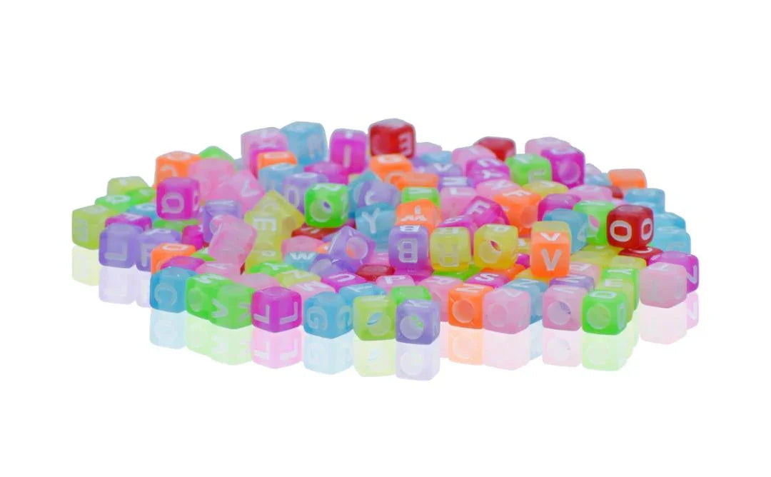 Jags Craft Beads Alphabet Square Small 25gm 6X6MM JCB204