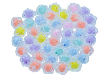 Jags Beads Two Ton Transparent Rose Flower 25GMS JCCP30
