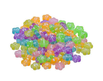 Jags Craft Beads Alphabet Flower Colour 25gm 5X10MM JCB215