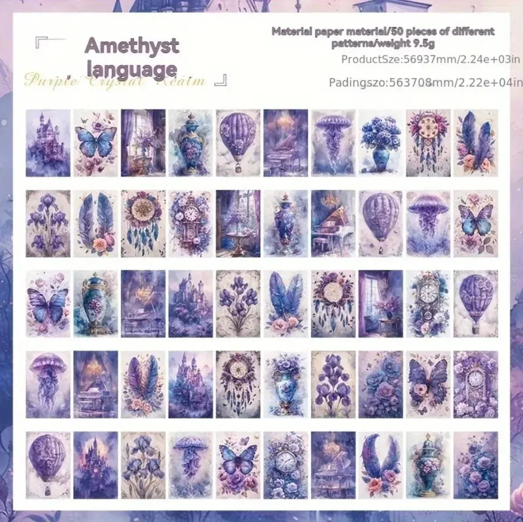 Mini printed Rice paper Diary l Pack of 1 (50 sheets )