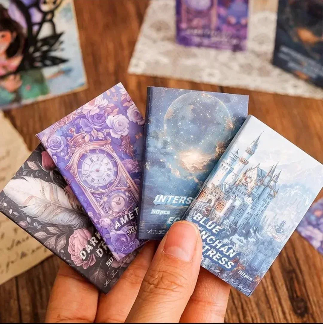 Mini printed Rice paper Diary l Pack of 1 (50 sheets )