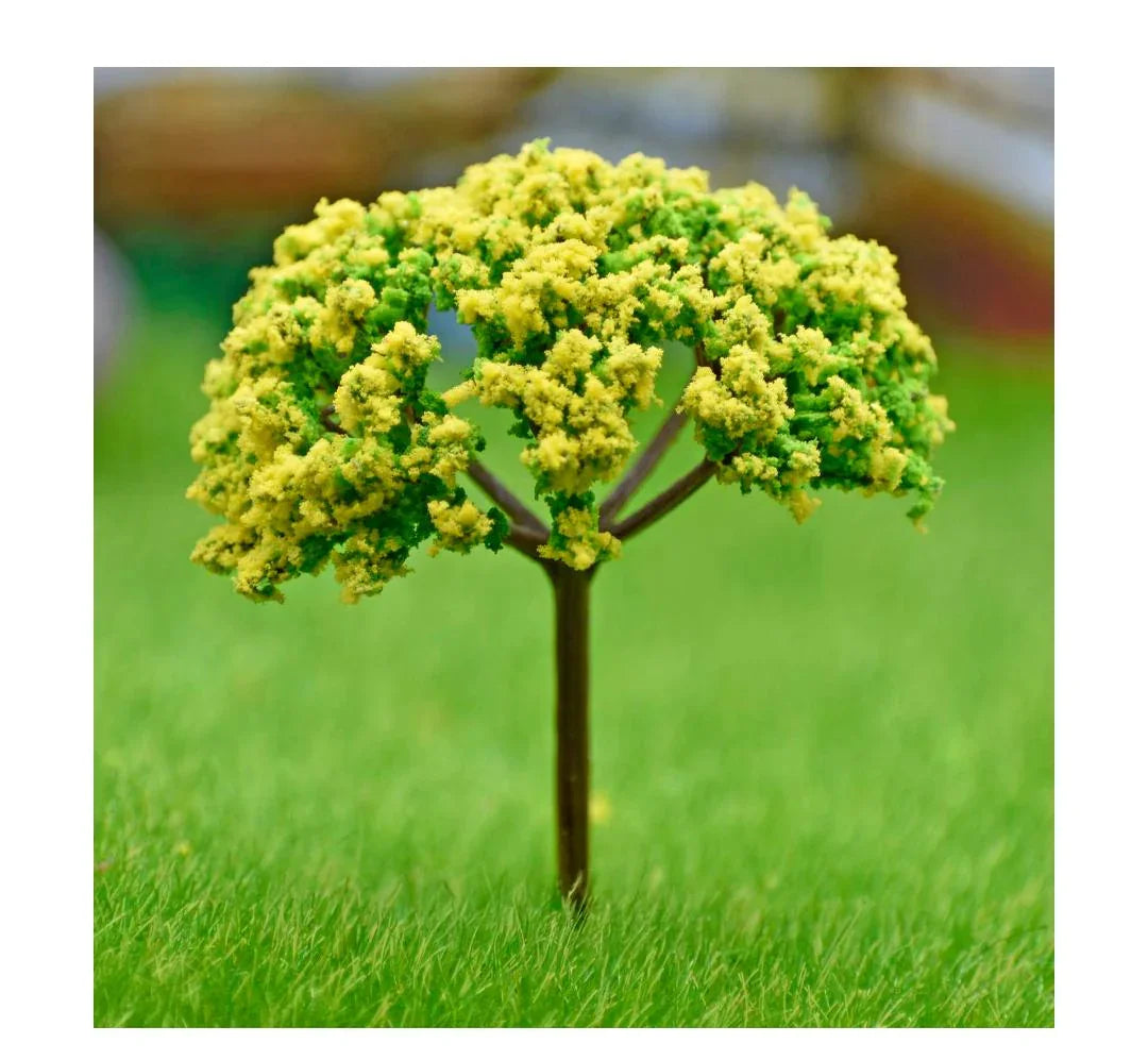 Artificial Miniature Green & Yellow Tree 1pc TL-75GYW