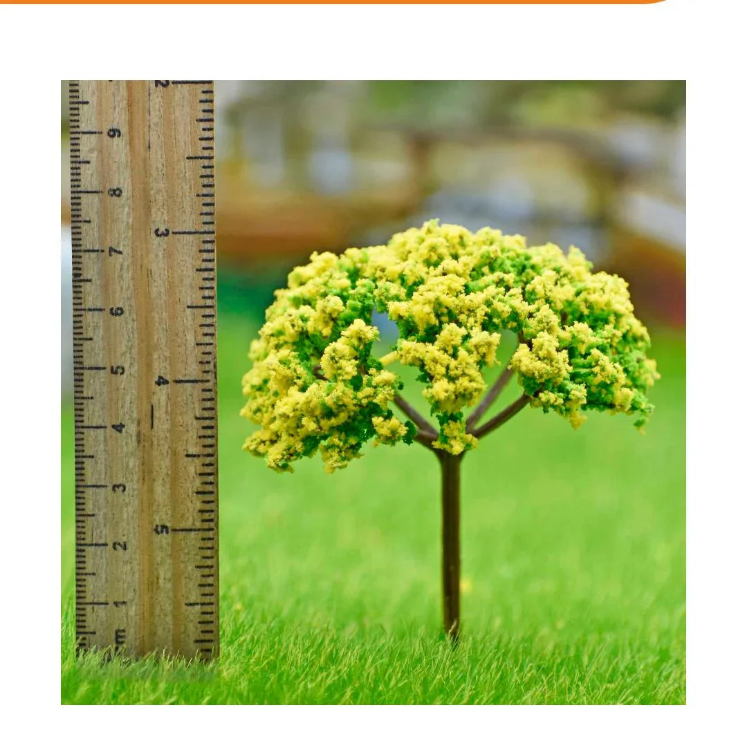 Artificial Miniature Green & Yellow Tree 1pc TL-75GYW