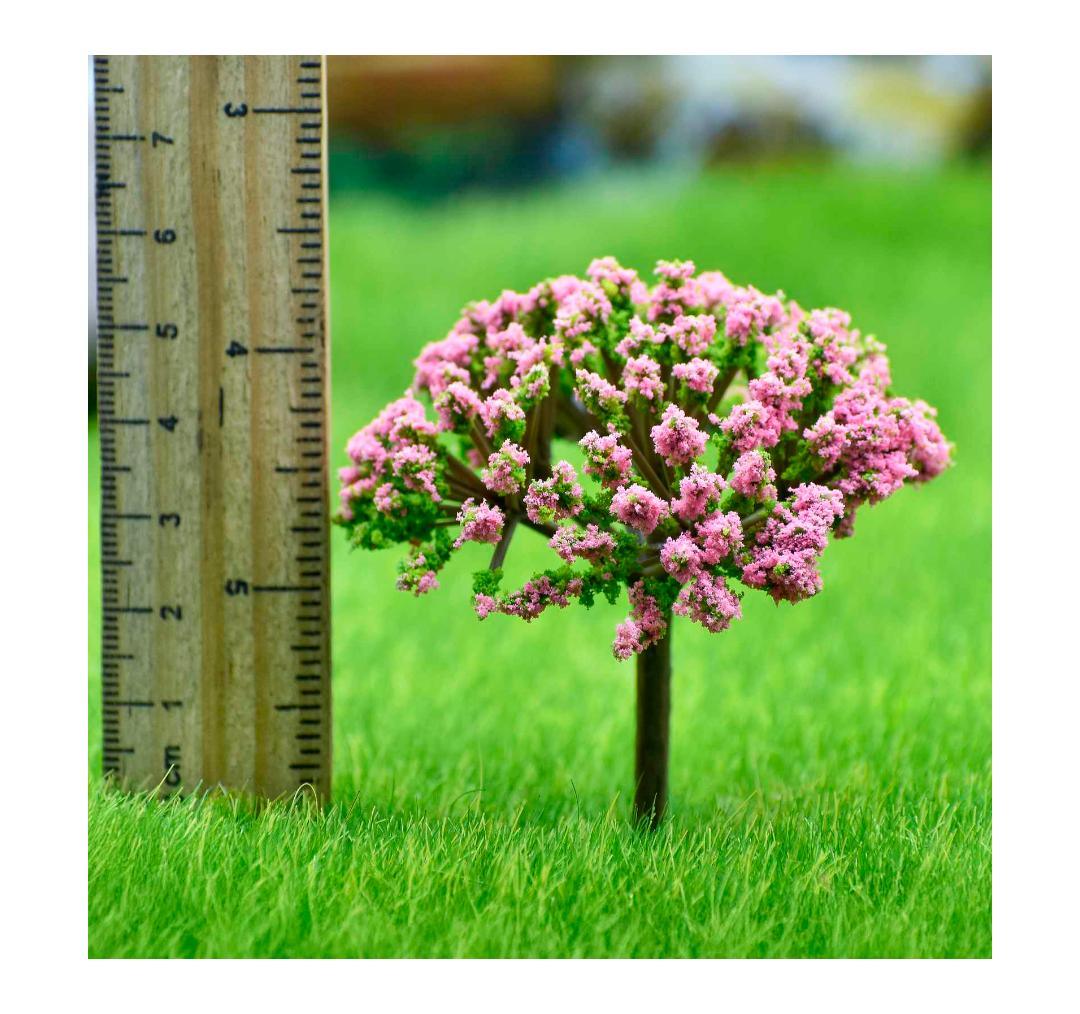 Artificial Miniature Green & Baby Pink Tree 1pc TL-60GBPK