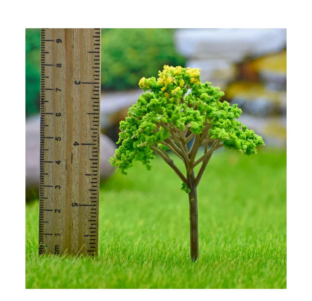 Artificial Miniature Green & Yellow Tree 1 Pc FU-80GYW