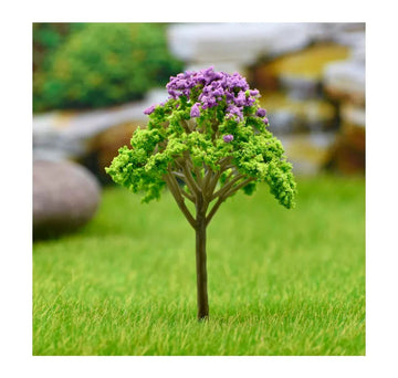 Artificial Miniature Green & Purple Tree 1 Pc FU-80GPE