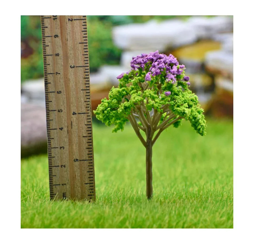 Artificial Miniature Green & Purple Tree 1 Pc FU-80GPE