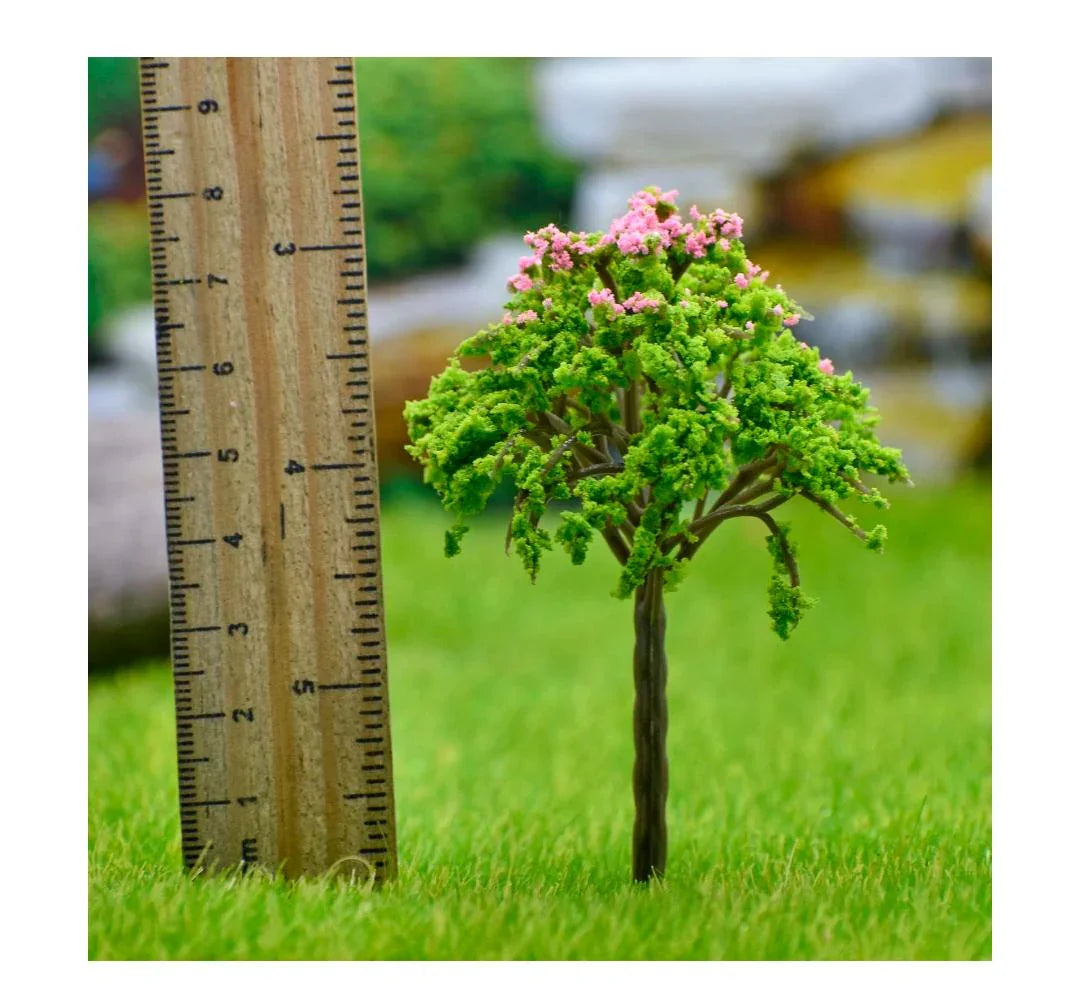 Artificial Miniature Green & Pink Tree 1pc FU-80GLPK