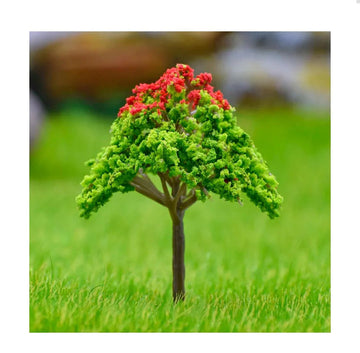Artificial Miniature Green & Red Tree 1pc FU-60GRD