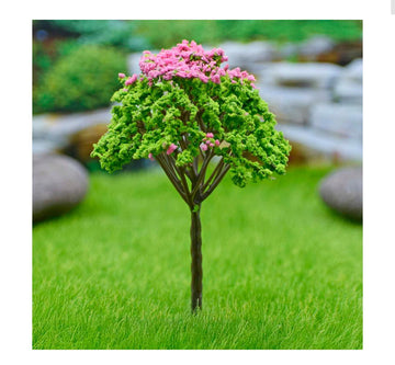 Artificial Miniature Green & Pink Tree 1pc FU-120GPK