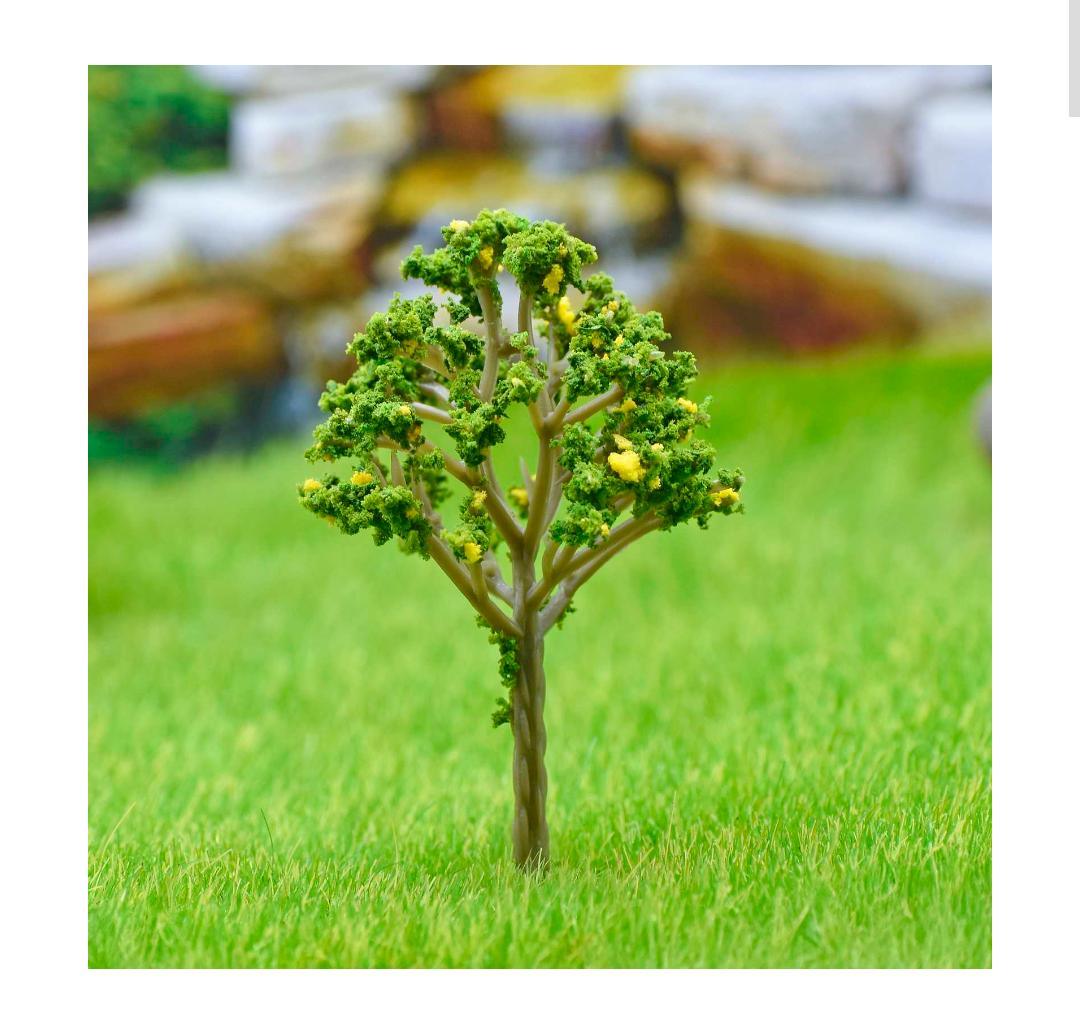 Artificial Miniature Tree 1 Pcs Green & Yellow 018-80TTY