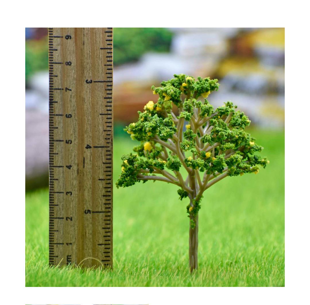 Artificial Miniature Tree 1 Pcs Green & Yellow 018-80TTY