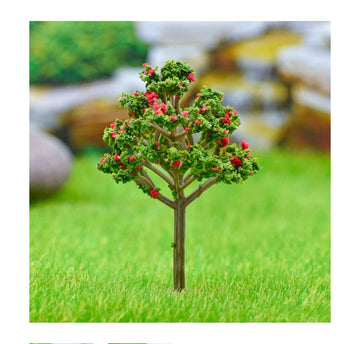 Artificial Miniature Green & Red Tree 1pc 018-80TTR