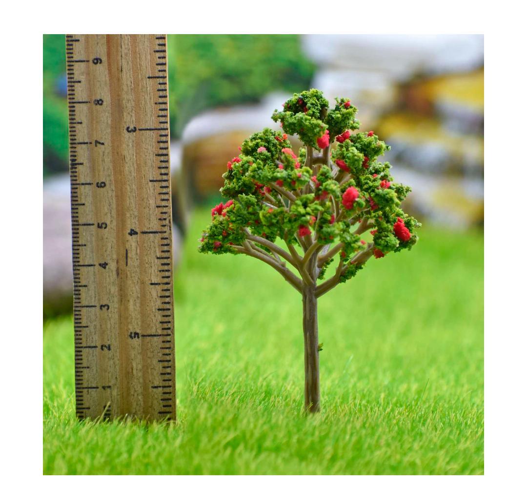 Artificial Miniature Green & Red Tree 1pc 018-80TTR