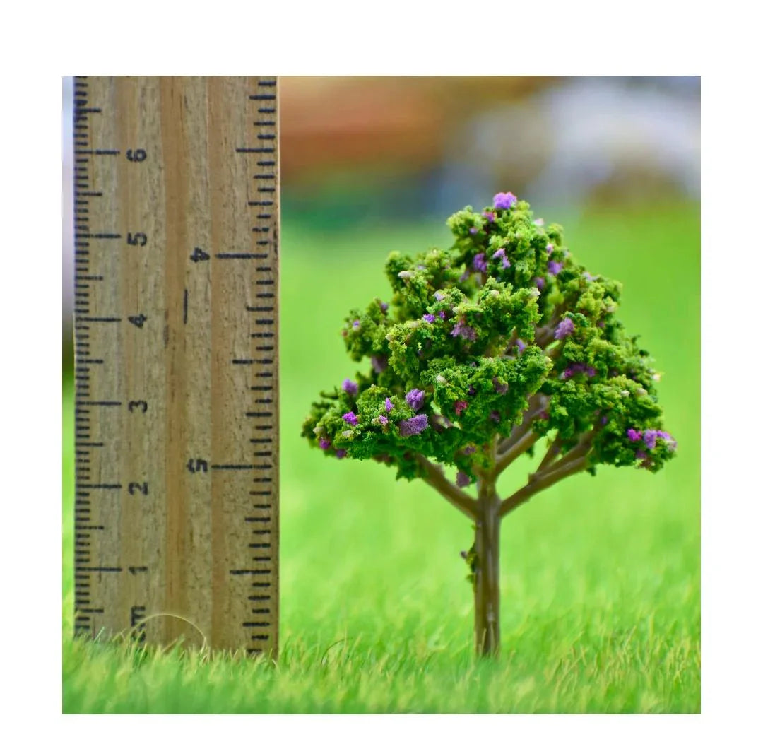Artificial Miniature Tree Green & Purple 1 Pc 018-60GP