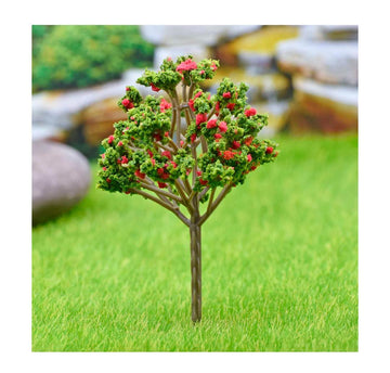 Artificial Miniature Green & Red Tree 1pc 018-100GR
