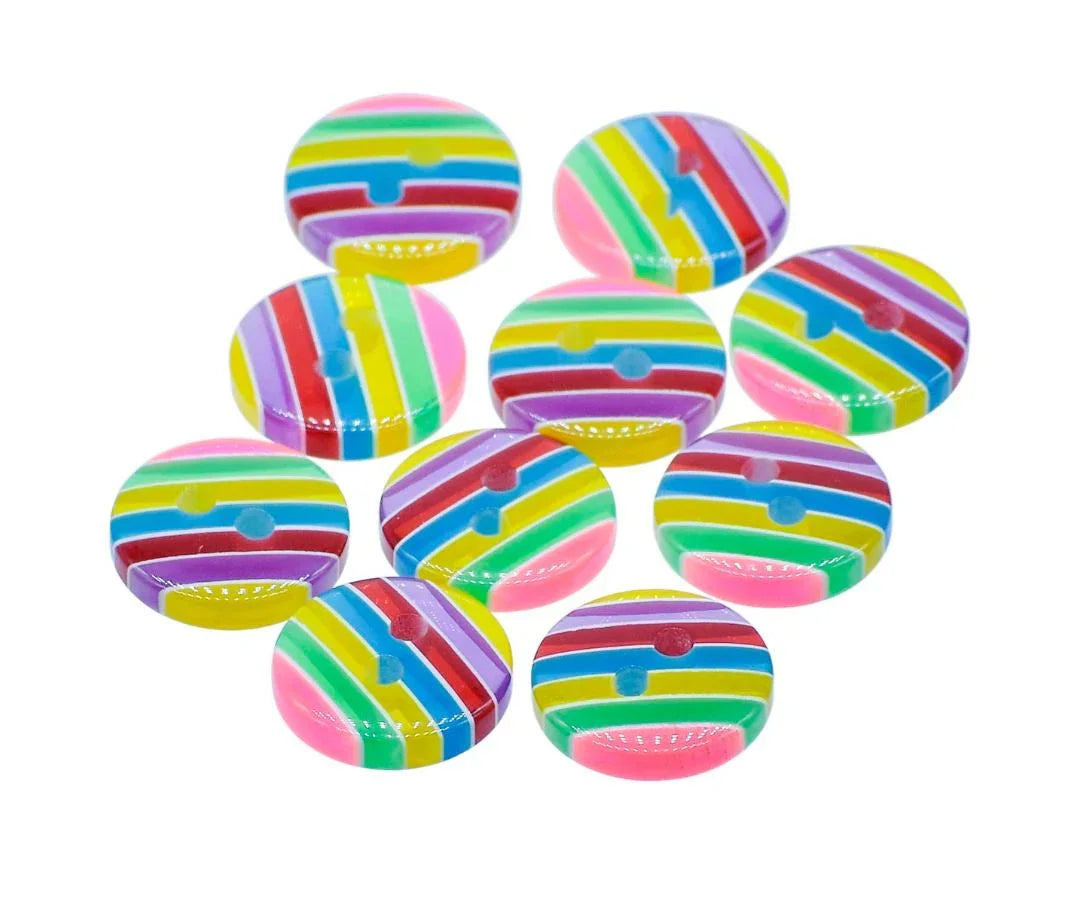 Jags Craft Decorative Button Round Lining 18L 10Pc JCDBP38