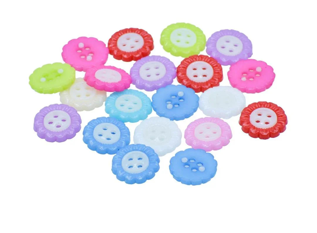 Jags Craft Decorative Button Flower 24L 20Pc JCDBP34