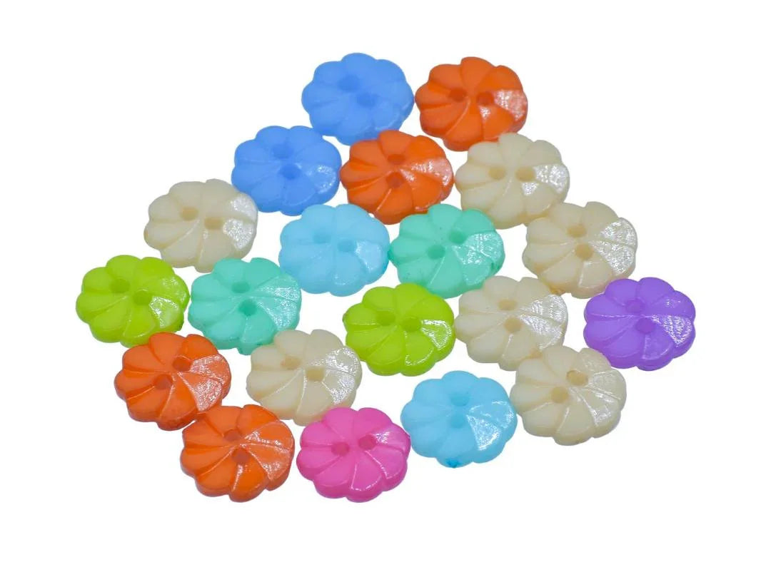 Jags Craft Decorative Button Flower 20L 20Pc JCDBP23
