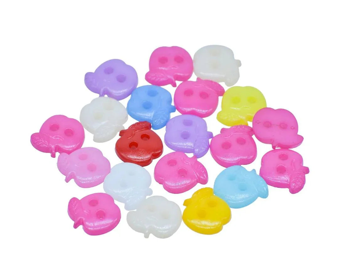 Jags Craft Decorative Button Apple 24L 20Pc JCDBP17