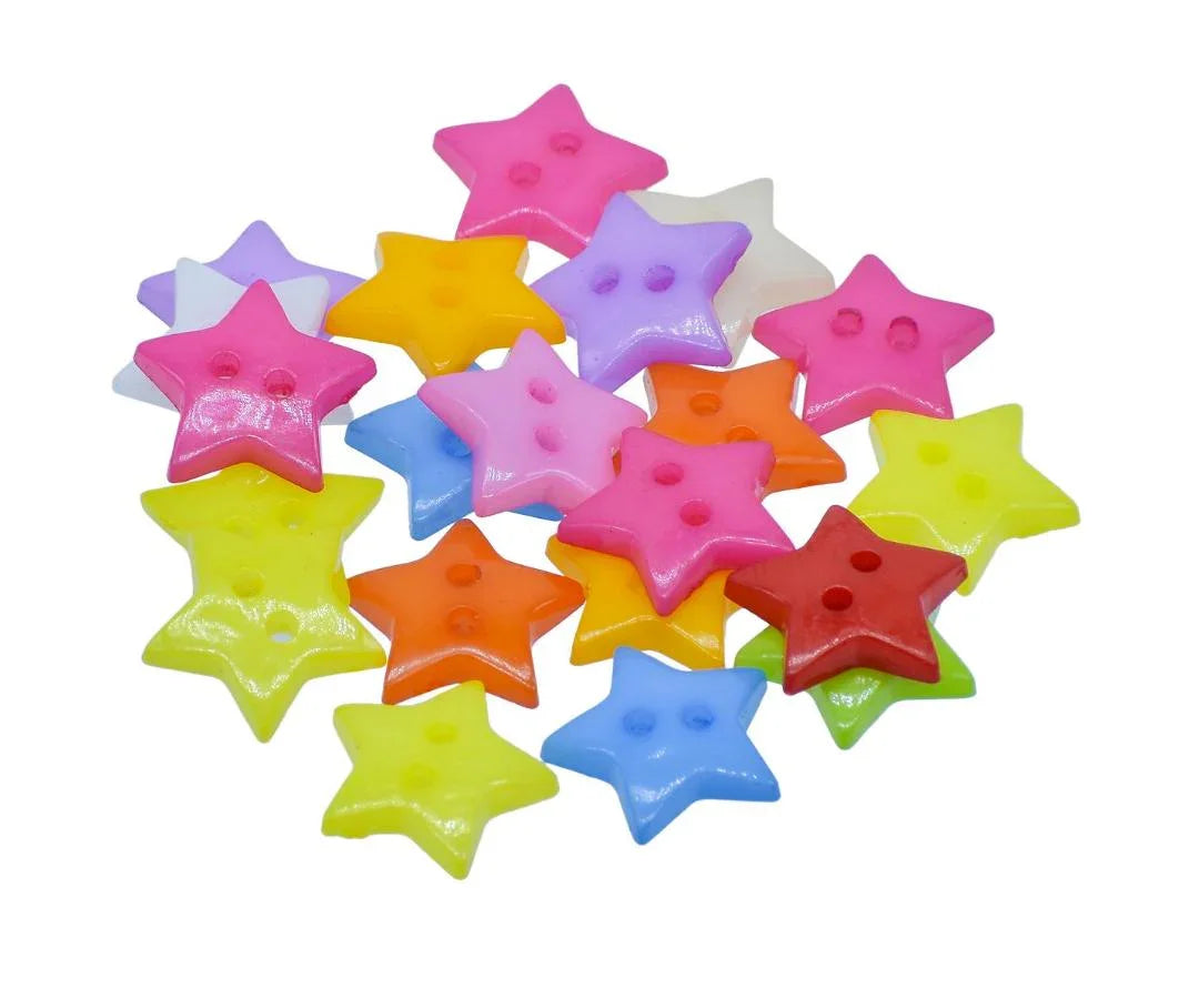 Jags Craft Decorative Button Star 24L 20Pc JCDBP13
