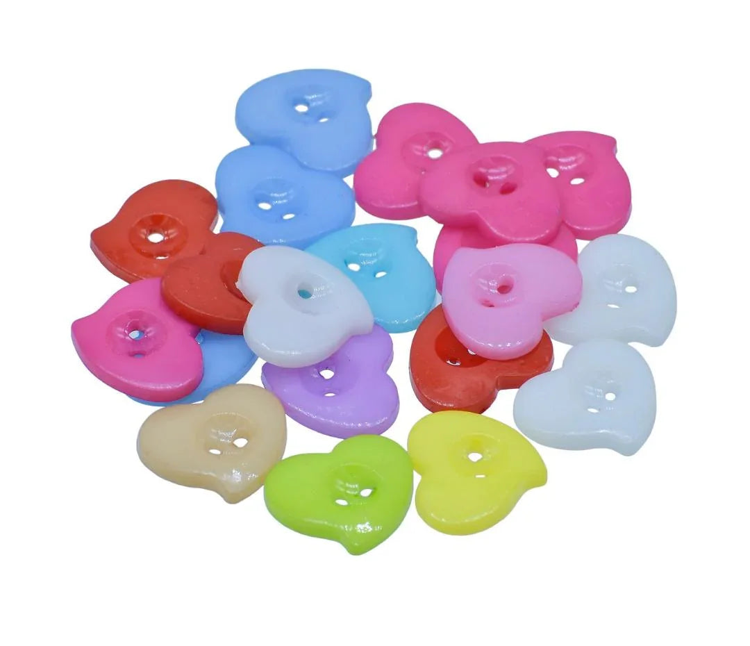 Jags Craft Decorative Button Heart 28L 20Pc JCDBP10