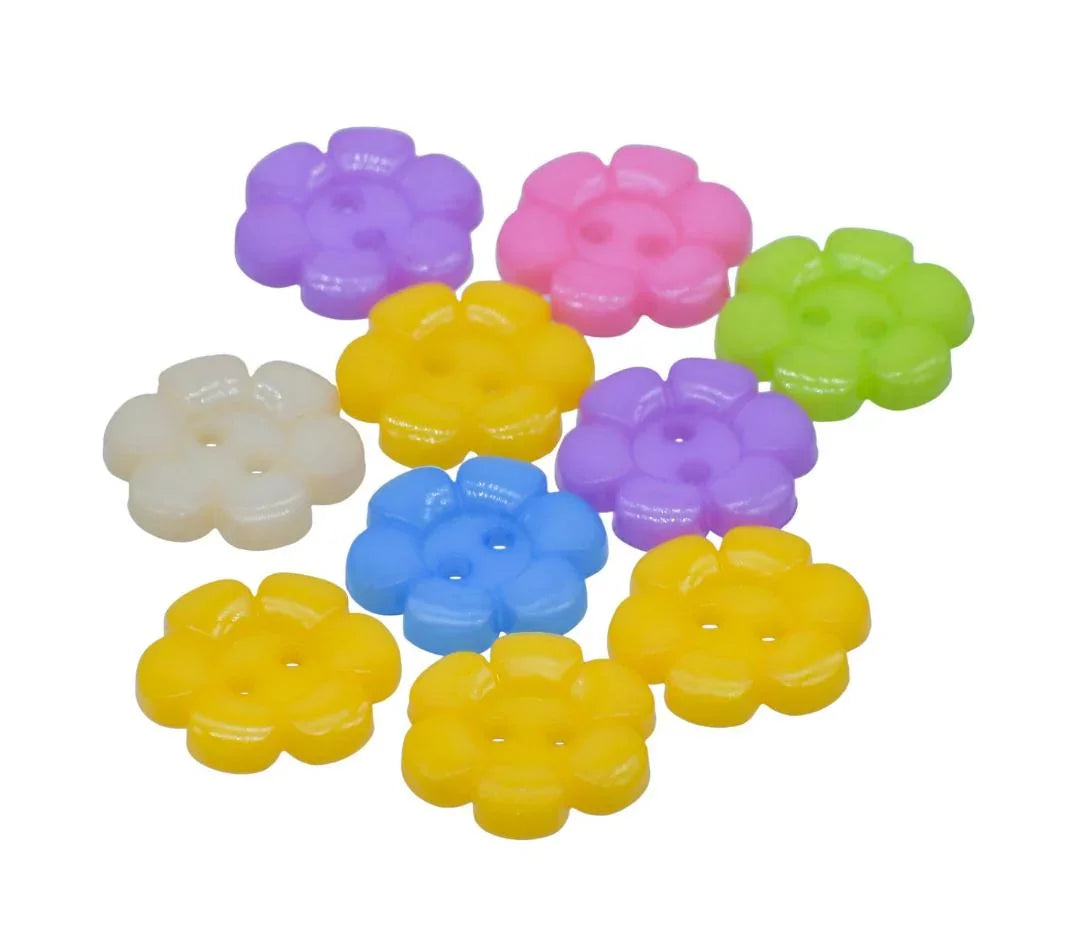 Jags Craft Decorative Button Flower 34L 10Pc JCDBP09