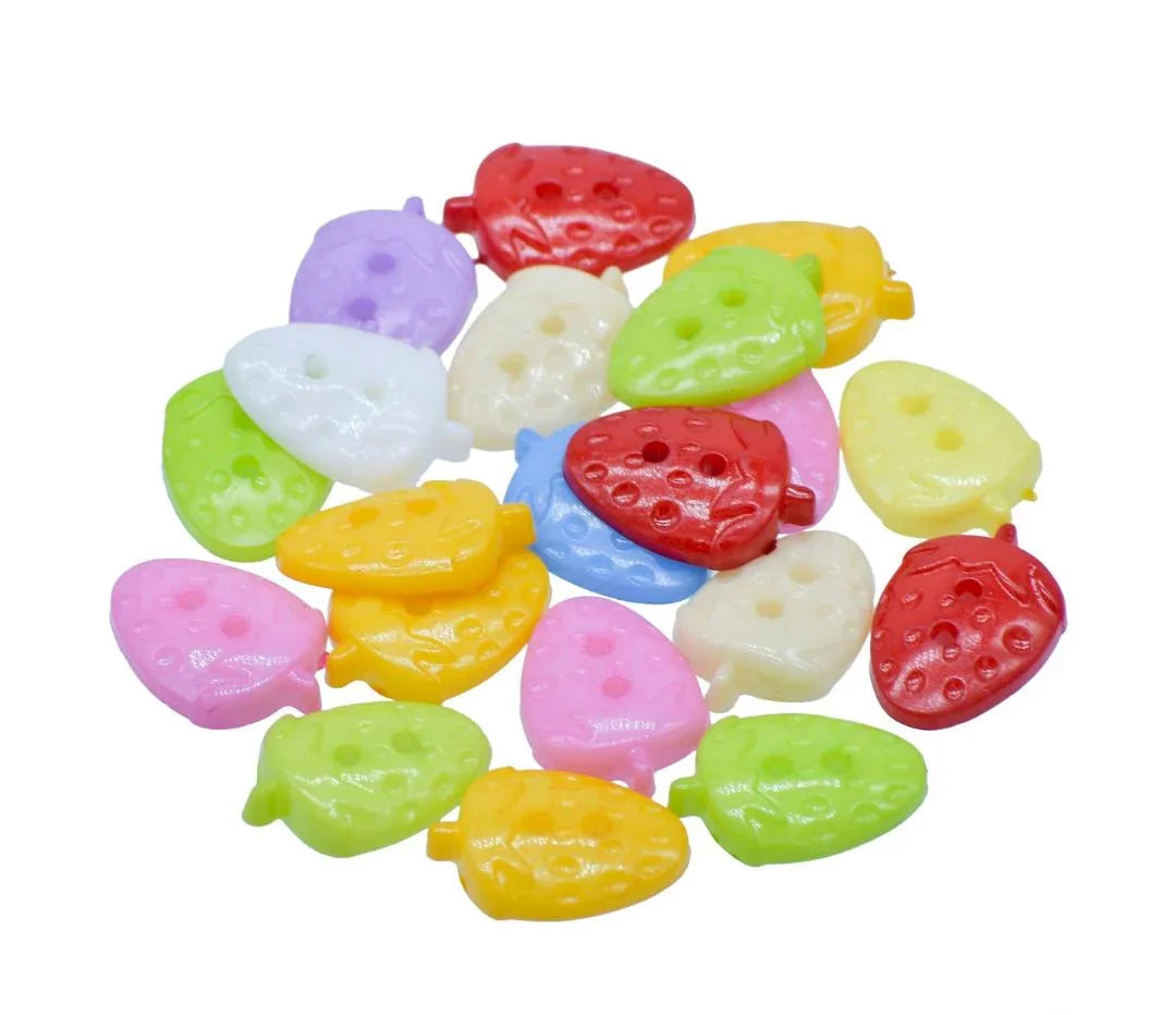 Jags Craft Decorative Button Strawberry 28L 20Pc JCDBP07