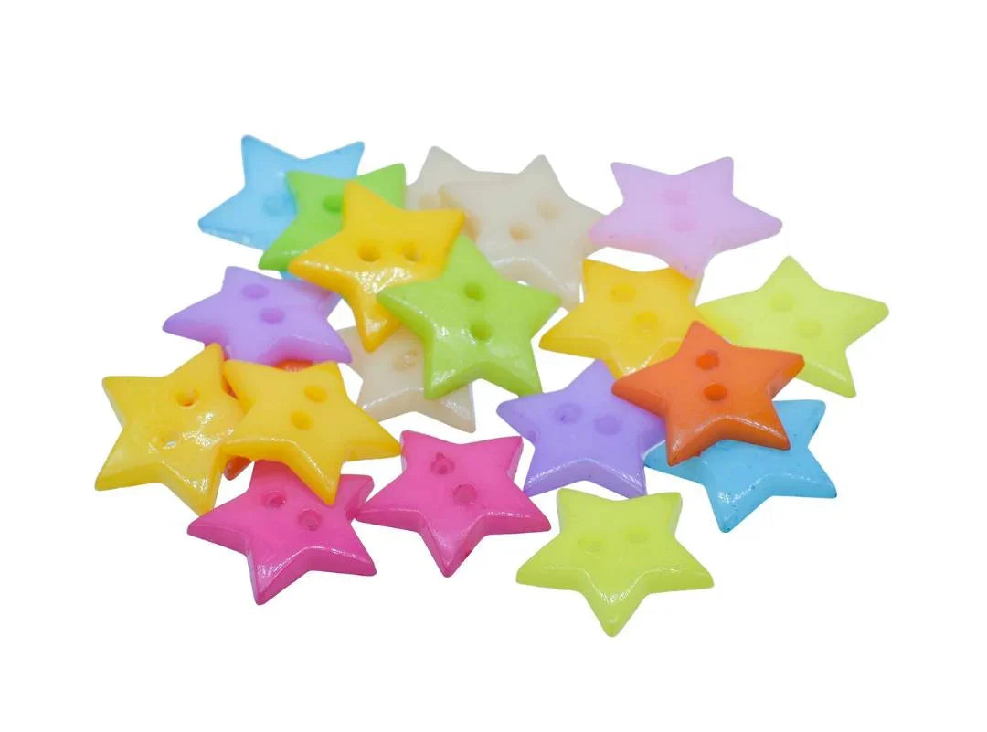 Jags Craft Decorative Button Star 28L 20Pc JCDBP05