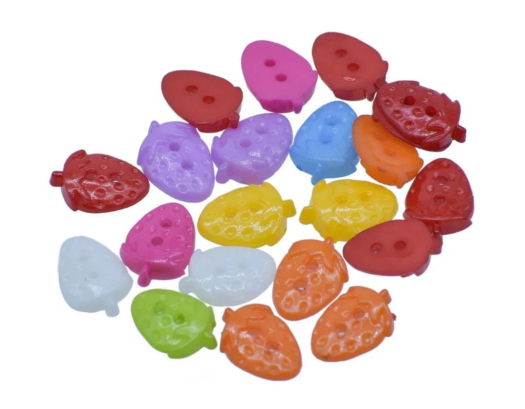 Jags Craft Decorative Button Strawberry 20L 20Pc JCDBP04