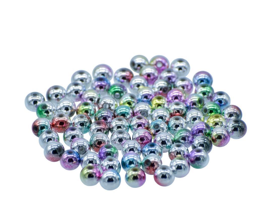 Jags Craft Beads Rainbow MultiColou 8MM 20Gsm JBSRN8MM