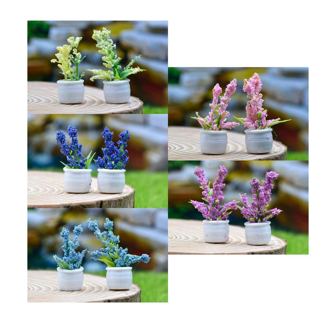Artificial Miniature Tree Flower Pot 2 Pcs CT011-B