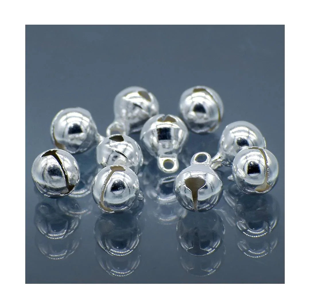 Jags Mini Metal Bells Silver 8MM 10 Pc JMMB29