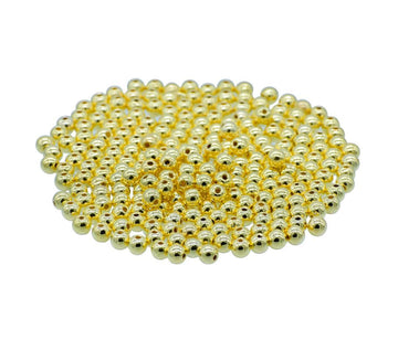 Jags Craft Beads Round Golden Colour 6MM 25Gsm JCBGD6MM