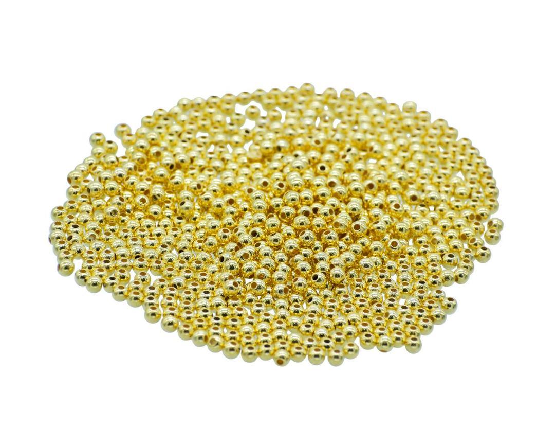 Jags Craft Beads Round Golden Colour 4MM 25Gsm JCBGD4MM