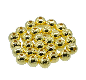 Jags Craft Beads Round Golden Colour 12MM 25Gsm JCBGD12MM