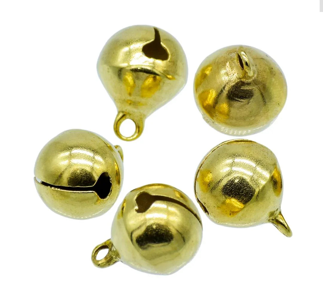 Jags Mini Metal Bells Golden 12MM 5 Pc JMMB25