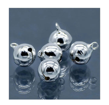 Jags Mini Metal Bells Silver 14MM 5 Pc JMMB32