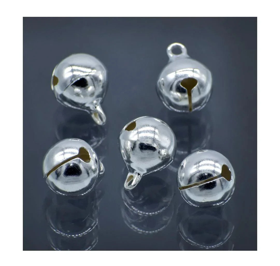 Jags Mini Metal Bells Silver 12MM 5 Pc JMMB31
