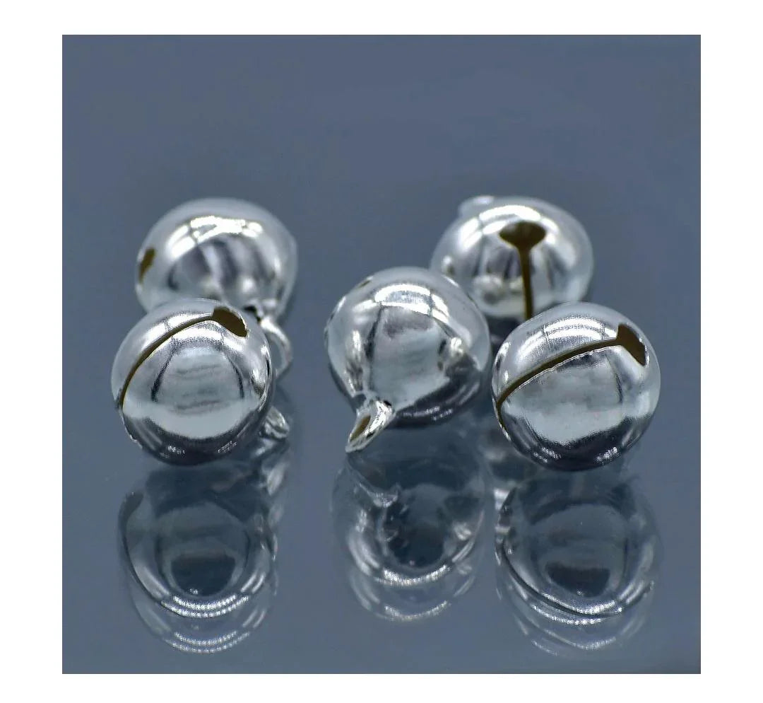 Jags Mini Metal Bells Silver 12MM 5 Pc JMMB31
