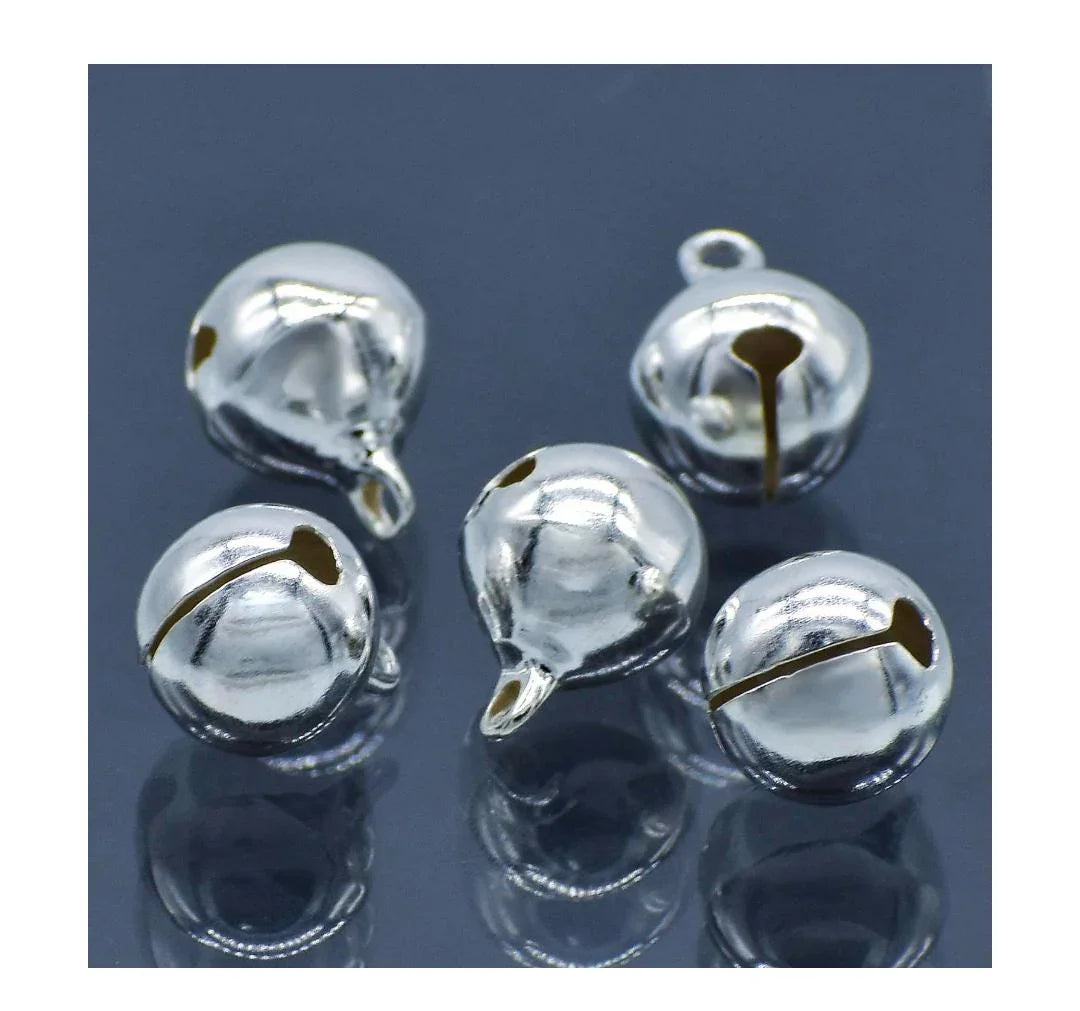 Jags Mini Metal Bells Silver 12MM 5 Pc JMMB31