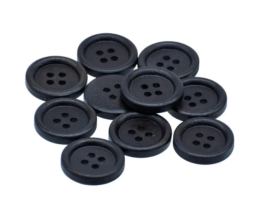 Jags Craft Decorative Button Round Black 10Pc JCDBD20MM